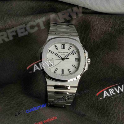 3K Factory 1:1 Clone Patek Philippe Nautilus 5711 White Face Stainless Steel Watch